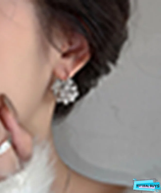 Unique Copper Alloy Pearl Hoop Earrings