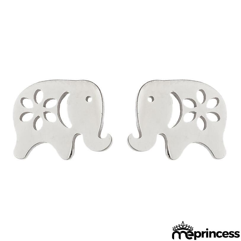 Women Fashion Hollow Eagle Owl Snake Dolphin Bee Giraffe Elephant Dog Cat Rabbit Fish Bird Penguim Stainless Steel Stud Earrings