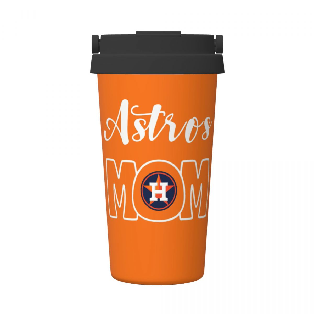 Houston Astros Mom Reusable Coffee Cup with Lid and Handle