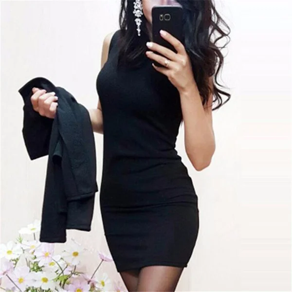 Women Pure Color Round Neck Pullover Long Sleeved Jacket Short Dress Suit