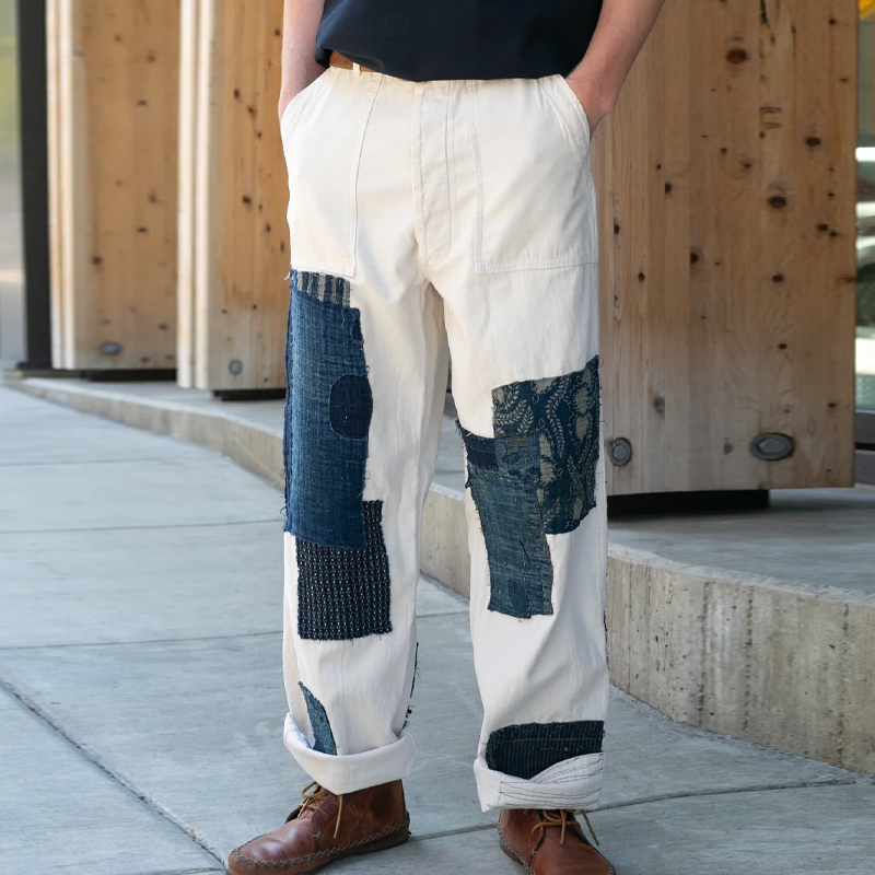 Vintage White Denim Loose Pants