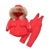 Baby Girl Boy Down Winter Raccoon Sets 2 Pcs