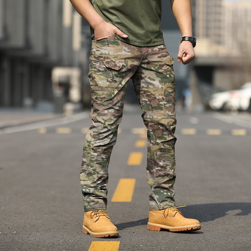 Camo Casual Men's Cargo Pants-VESSFUL