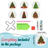 6pcs Christmas Tree Diamond Painting Art Acrylic Coasters