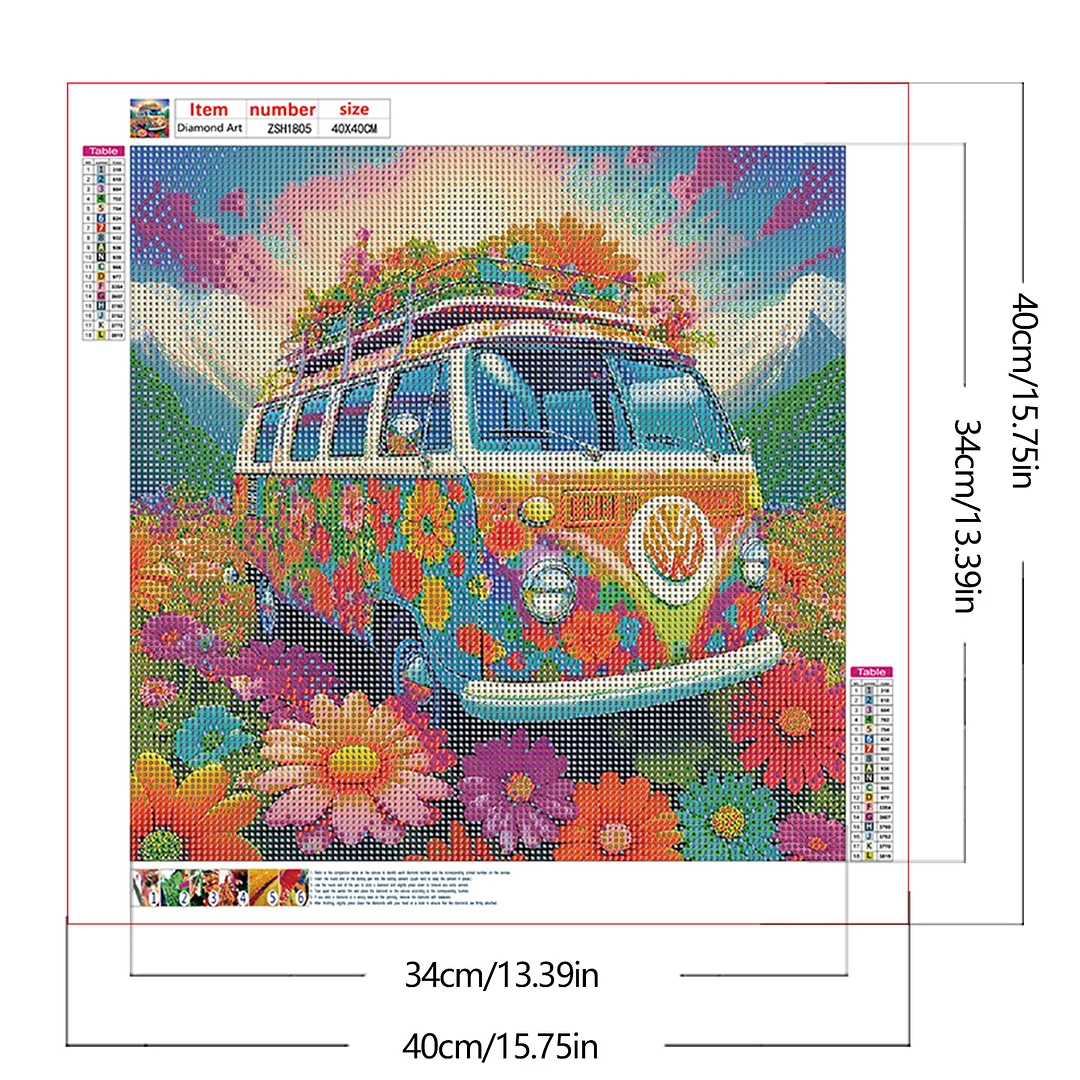 Diamond Painting - Full Round Drill - Bus(Canvas|40*40cm)