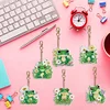 6pcs/set Double Sided Special Shape Diamond Painting Keychain Kit (Flower Frog)