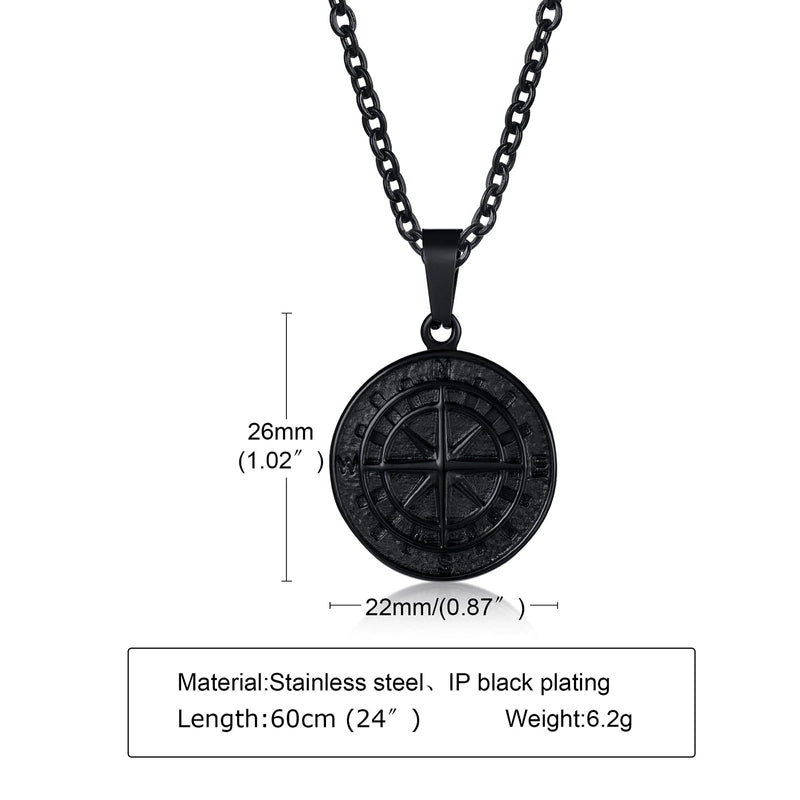 Hip-hop Coin Titanium Steel Men’s Pendant Necklace