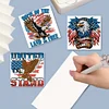 (US Only)6PCS DIY Independence Day Diamond Art Greeting Cards for Independence Day