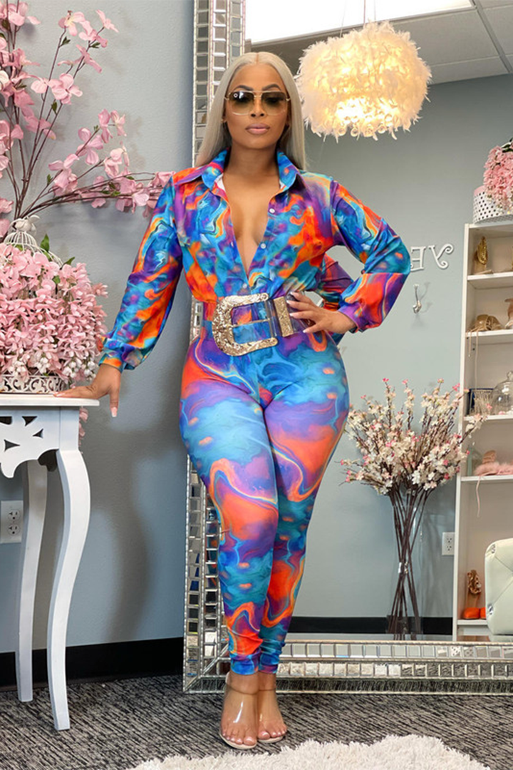 Printed Long Sleeve Two Piece Leggings Set
