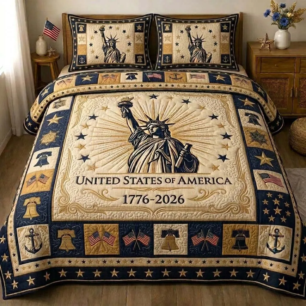 Freedom Lady Heritage 3-Piece Quilted Bedding Set GFTOHD14596