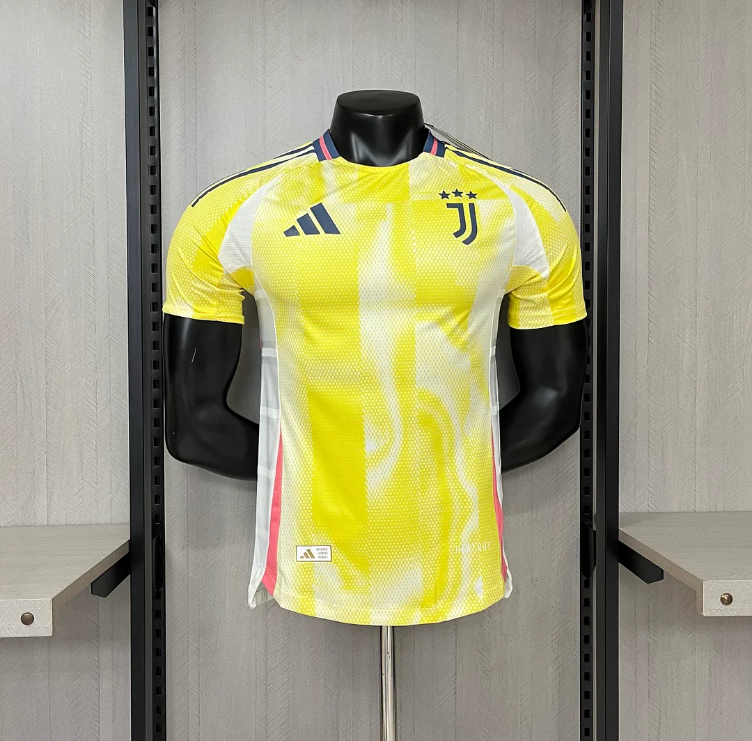 24/25 Juventus Away Player Version Men's Football T-Shirt 1:1 Thai Quality