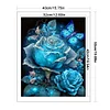 Blue Rose - 11CT Stamped Cross Stitch 40*50cm
