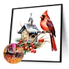 Diamond Painting-DIY Full Round Drill Cardinal on a Branch(40*40cm)