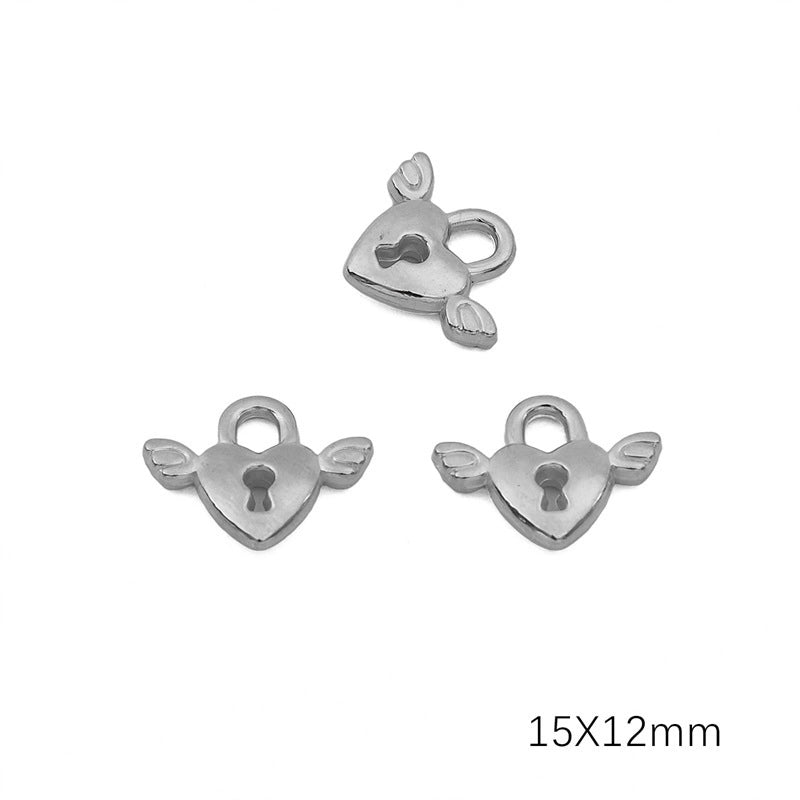20 PCS/Package 304 Stainless Steel Solid Color Jewelry Accessories Pendant
