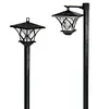 1.5m 2 in 1 Solar Lamp Post Light Decorative Floor Lamp for Front and Back Doors