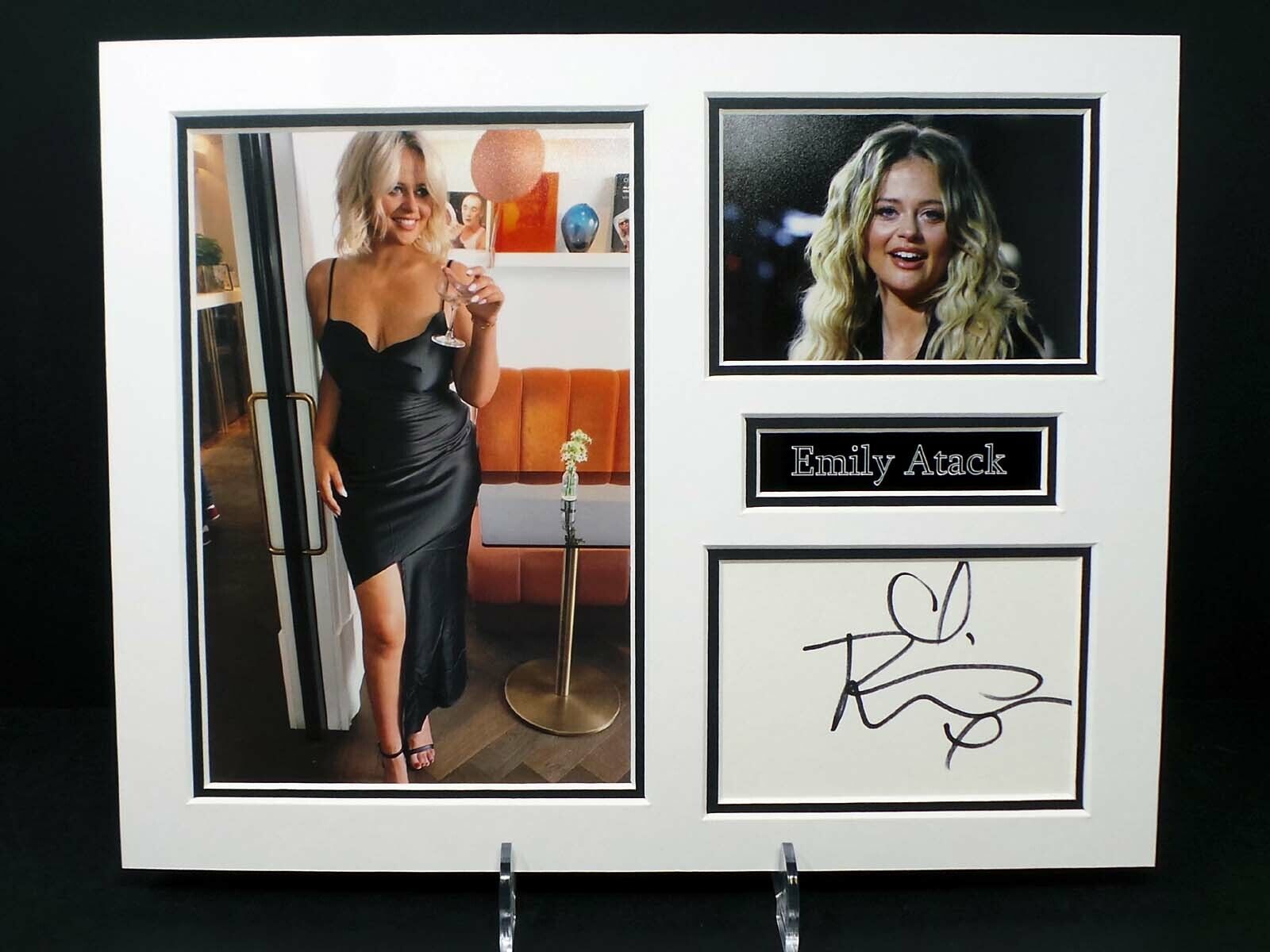 Emily ATACK SEXY Signed & Mounted 14x11 Photo Poster painting Display 1 AFTAL COA Inbetweeners