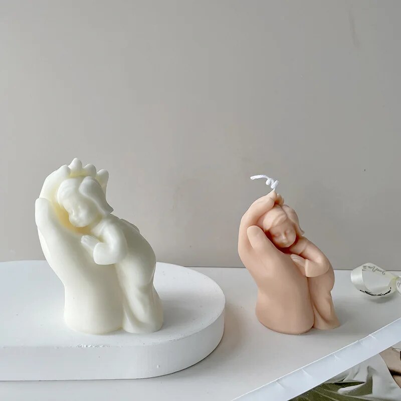 Hand Scented Candle Silicone Mold Mother Plaster Resin Craft Silicone Candle Making Mold