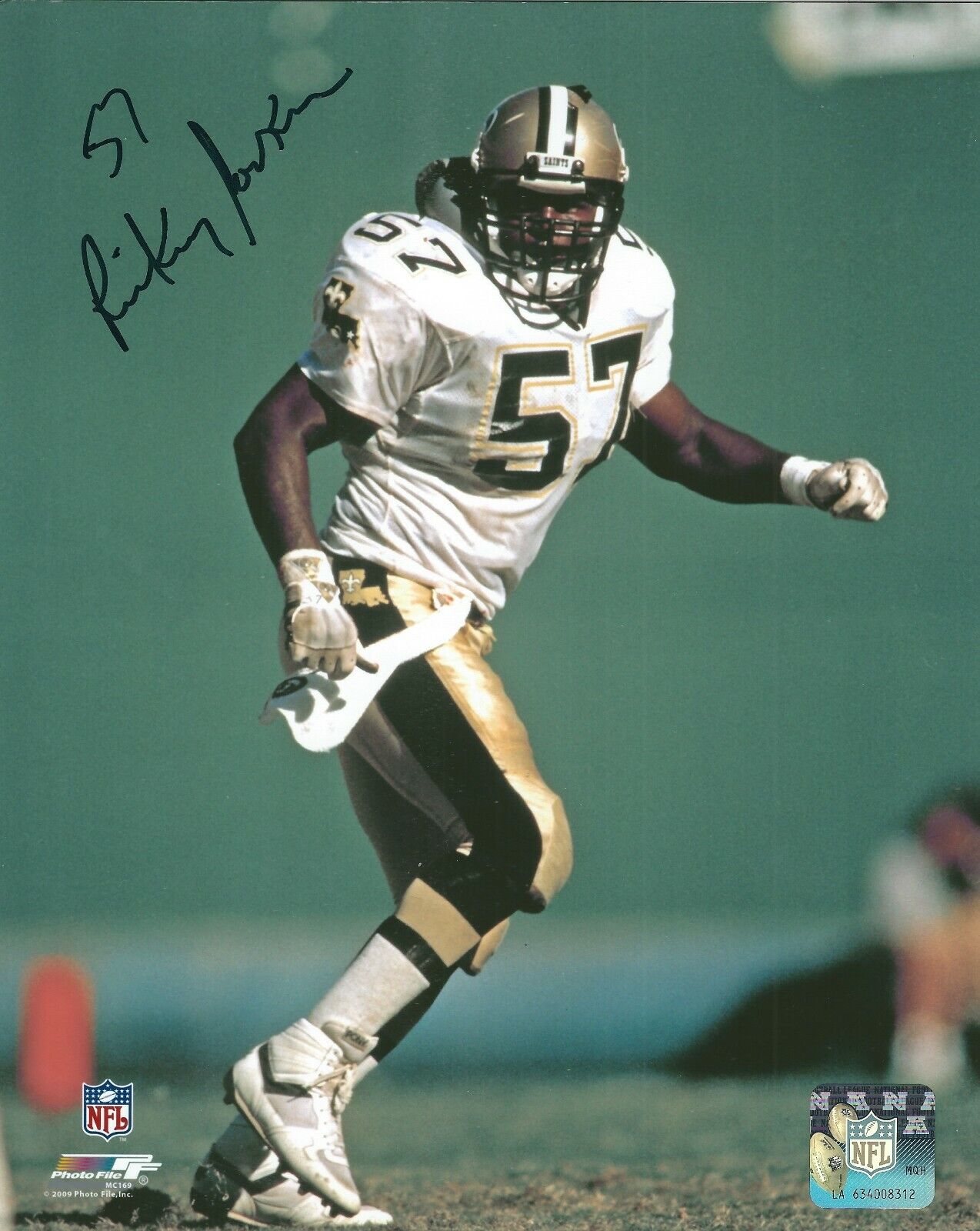 Signed 8x10 RICKEY JACKSON New Orleans Saints Photo Poster painting w/Show Ticket