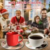 (US Local)6pcs Set Xmas Theme DIY Diamond Painting Coasters Kit with Holder Kit