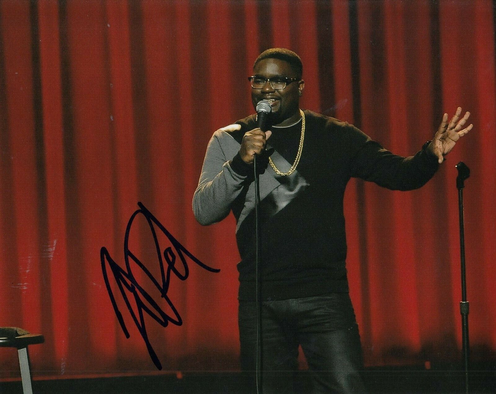 LIL REL HOWERY signed (GET OUT) Bird Box MOVIE Star 8X10 autographed W/COA #6