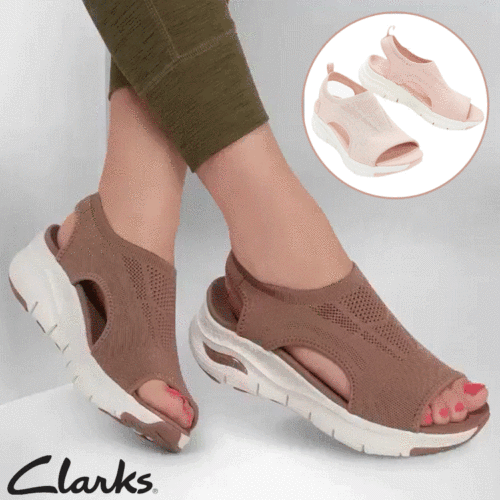 Fish mouth elastic sandals
