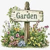 Garden Sign-18CT Stamped Cross Stitch 25*25cm/9.84*9.84in tapestrymarket