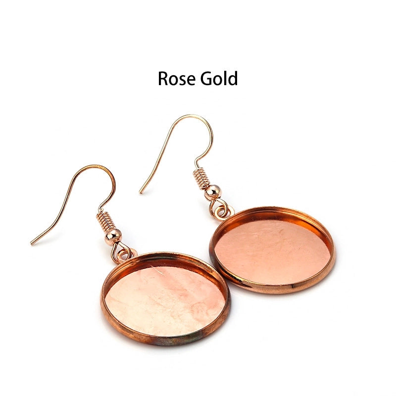 10 PCS/Package Iron Copper Solid Color Hook Earring Findings