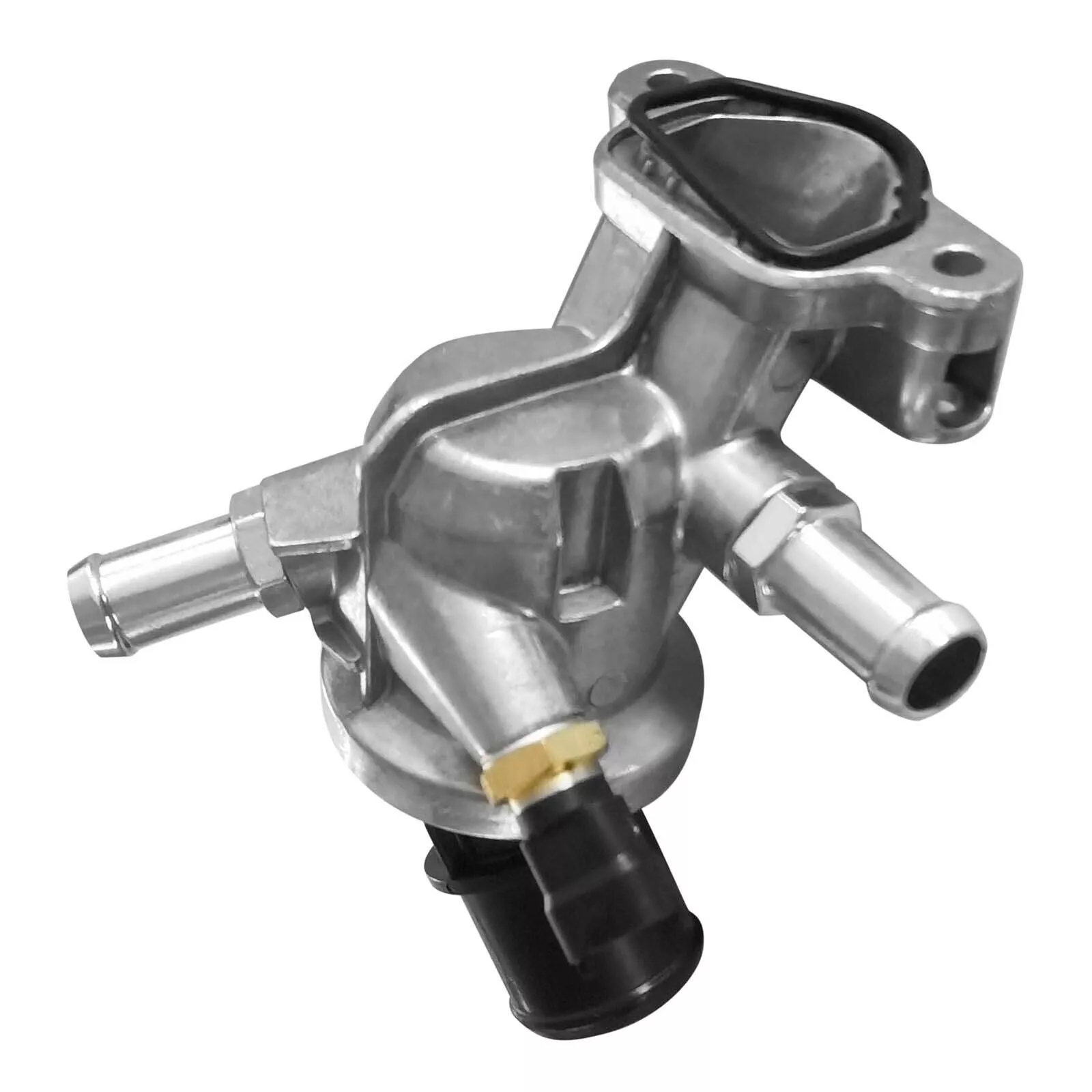 Engine Coolant Thermostat Housing Assembly for Chevrolet Express 3500 2017-2021 12642691  24588515 Plastic Metal Silver Tone Long-lasting