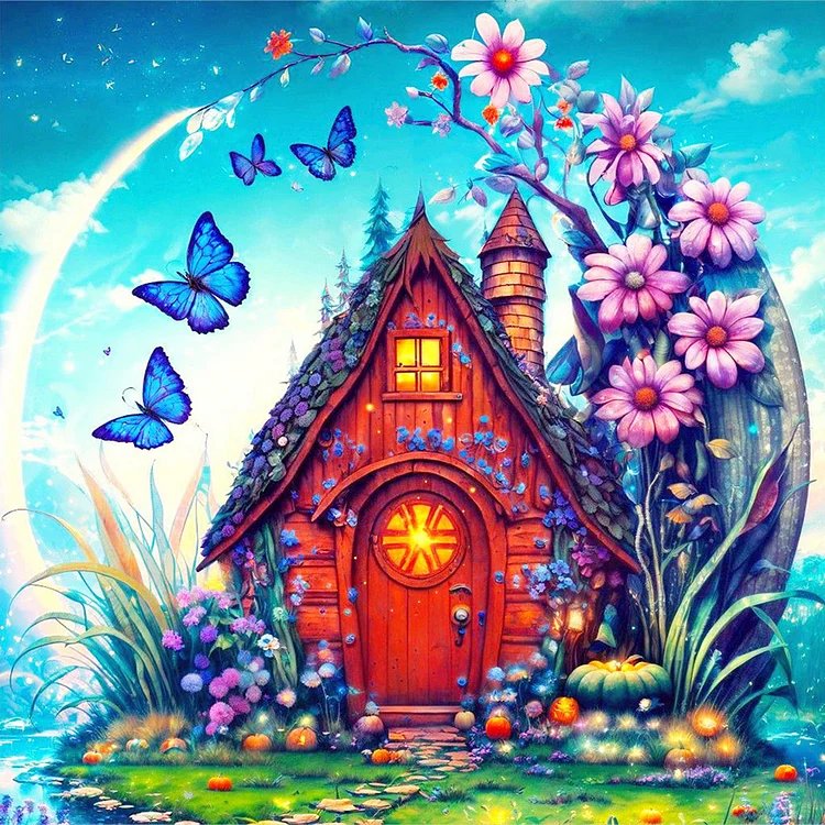 Tranquility Cottage 40*40CM (Canvas) Full Round Drill Diamond Painting gbfke