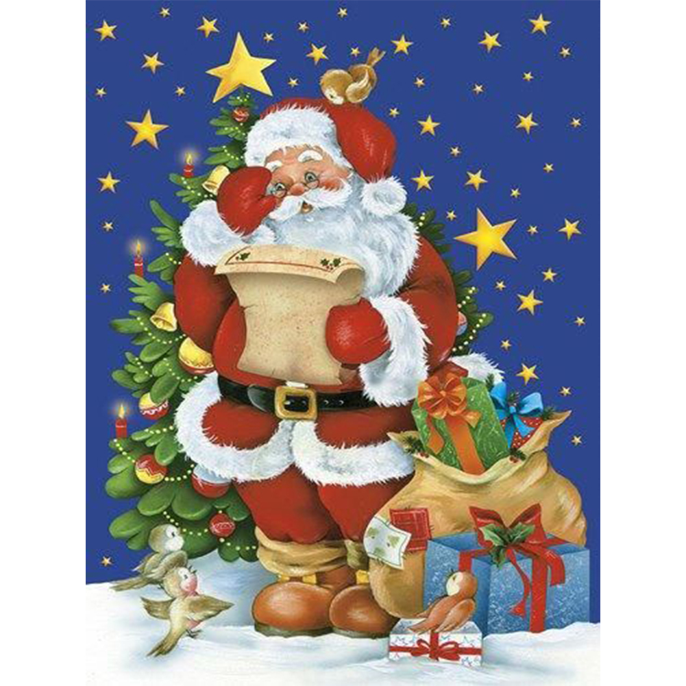 

30*40CM - Round Drill Diamond Painting - Santa Claus, 501 Original