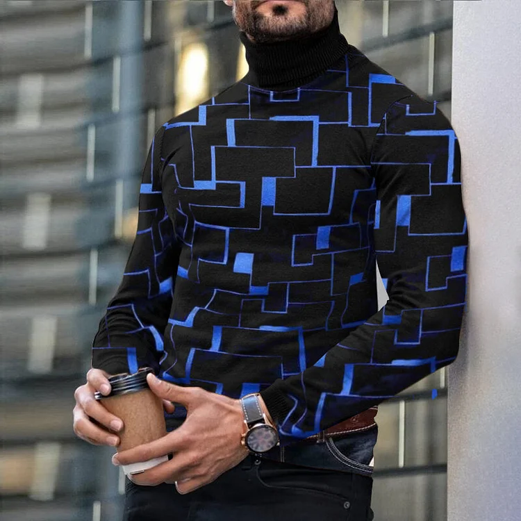 Men's Casual Turtleneck Long Sleeve Knitwear