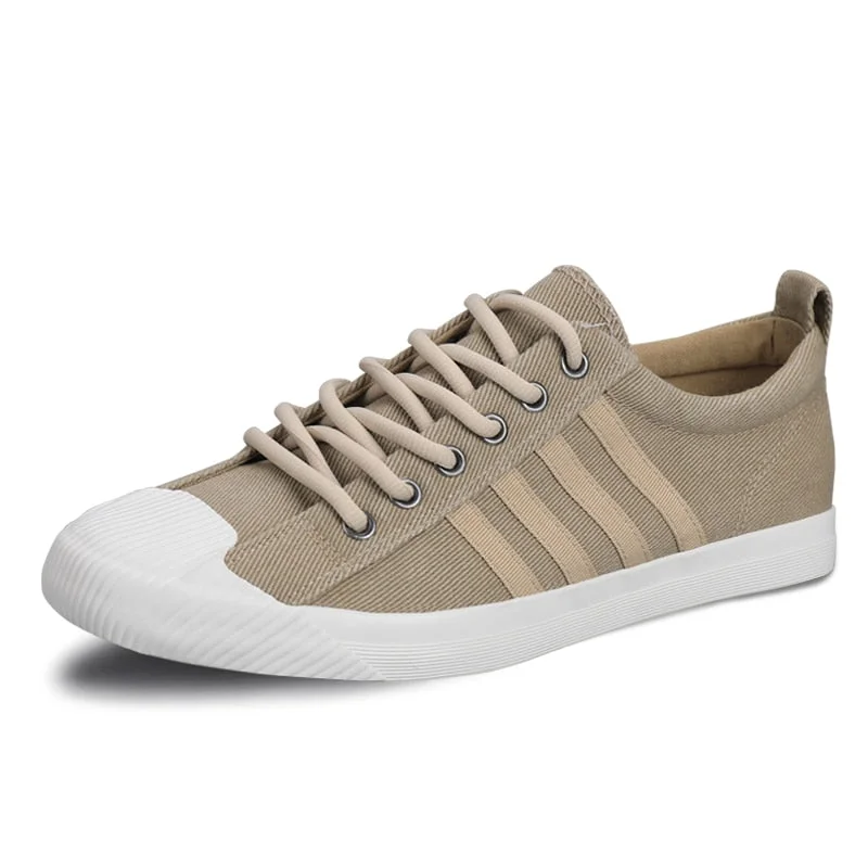 Nine o'clock Canvas Sneakers for Men Anti-skid Vulcanized Shoes Men Casual Shoes Lace-up Flats Male Footwear Outdoor Breathable