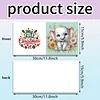 6PCS Diamond Painting Animal Greeting Cards Postcards with Envelopes