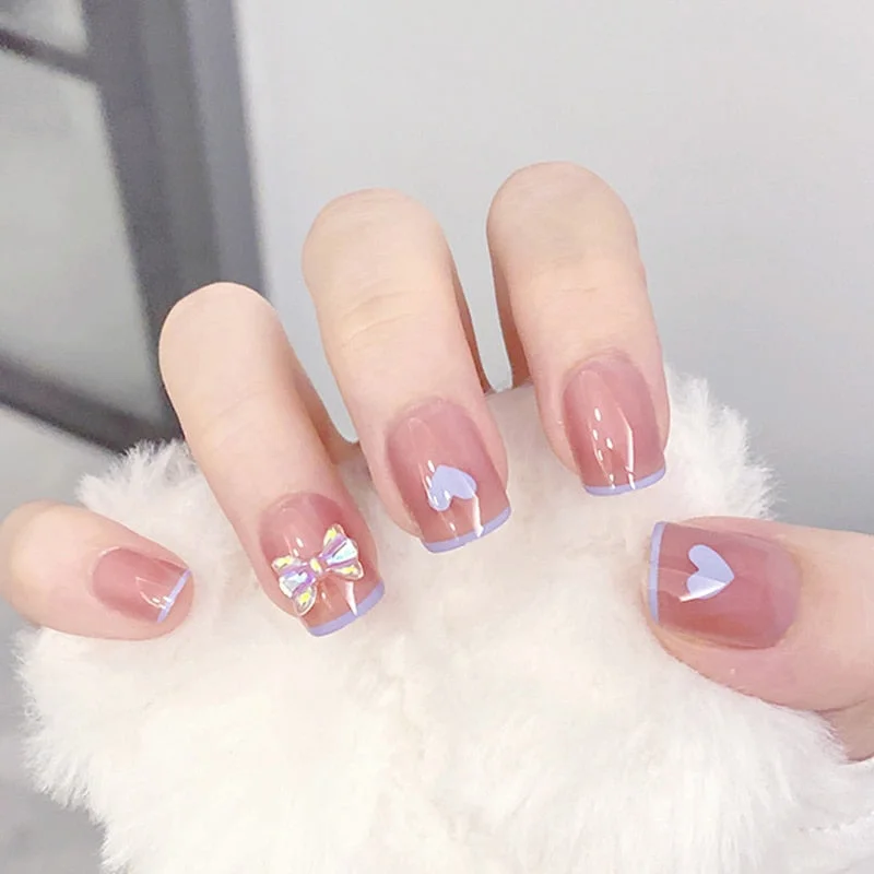 24pcs/set Acrylic Fake Nails Full Cover False Nail Art Tips 10 Sizes Fashion Designs With Nail Adhesive Sticker Coffin Nails-Nail Inspo