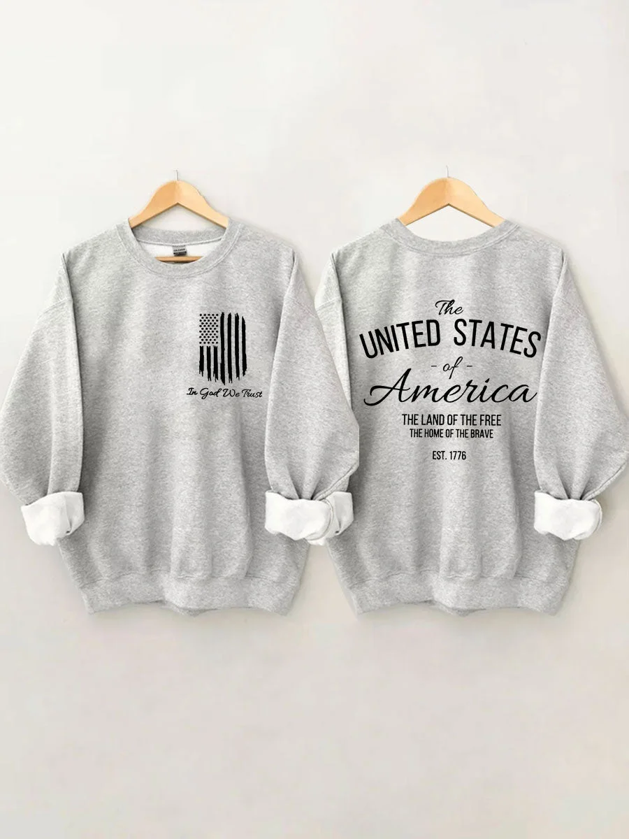 In God We Trust America Flag Sweatshirt