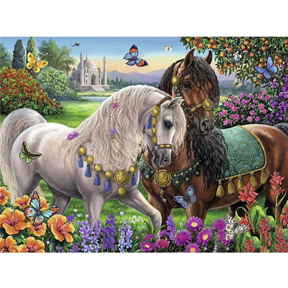 Diamond Painting - Full Round/Square Drill - Horse(30*40 - 50*60cm)