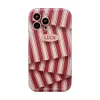 Creative LUCK Red Stripe TPU Phone Case for iPhone 11-14