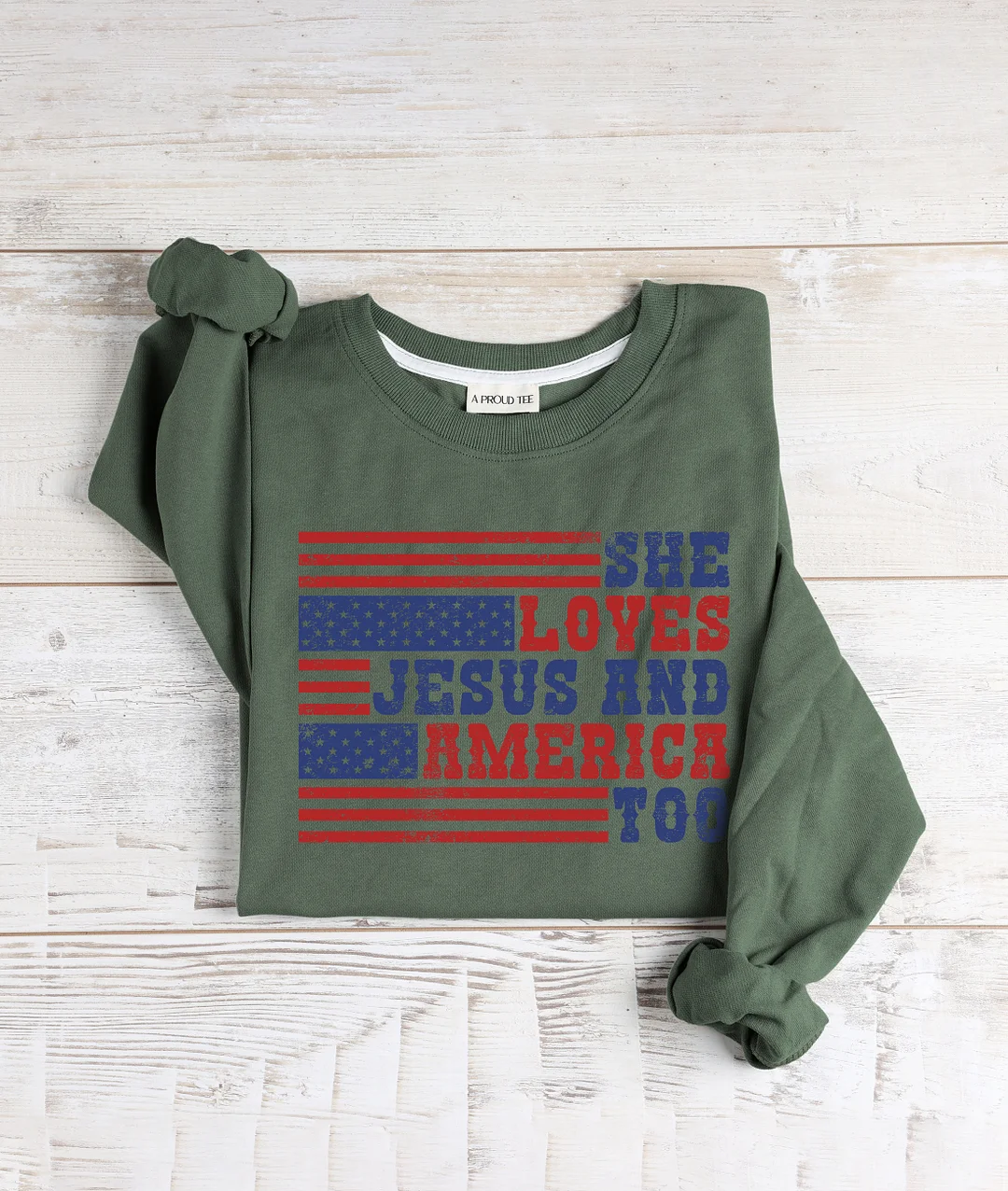 She Loves Jesus And America Too Sweatshirt