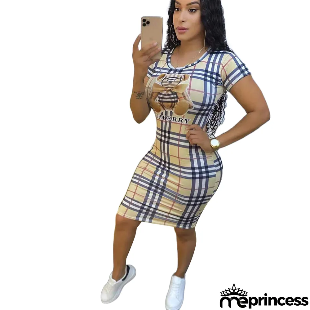 summer fashion casual mid-waist slim ladies dress