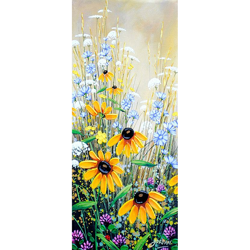 

50*110CM - Round Drill Diamond Painting - Sunflower, 501 Original