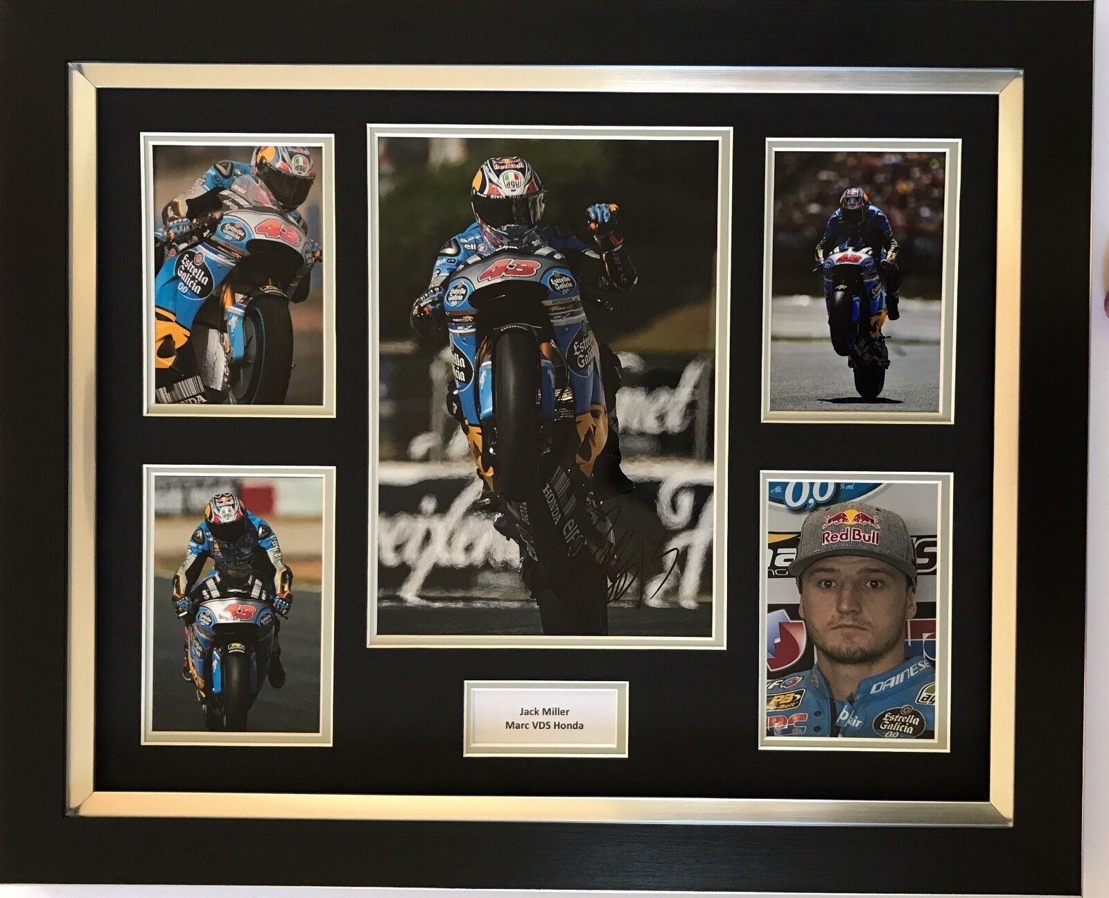 JACK MILLER HAND SIGNED MOTOGP FRAMED Photo Poster painting DISPLAY MARC VDS HONDA 2017 1.