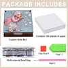 Wooden DIY Cute Old Lady Diamond Painting Kit Note Box with 160 Papers Gifts