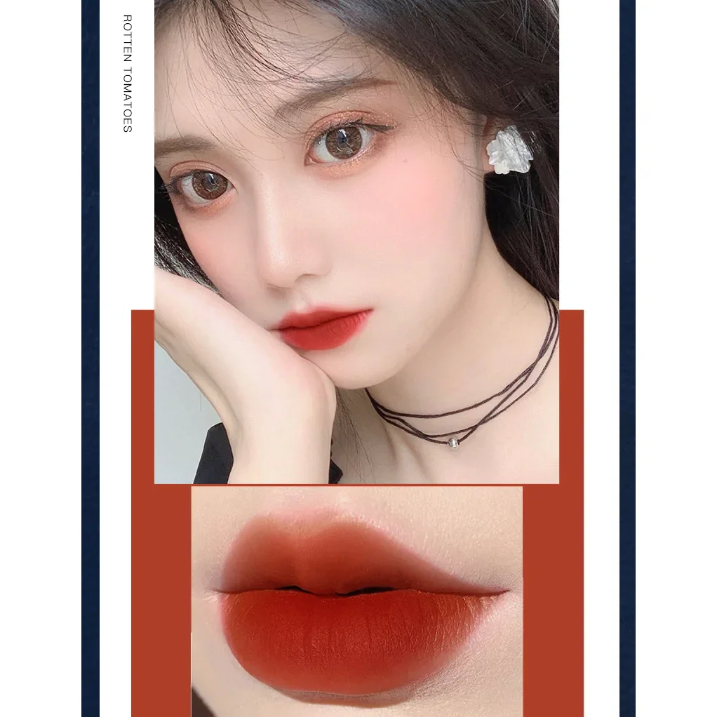 Bright Color Velvet Lipstick Suit, Small Sachet, Chain Gift Box, Three Pieces