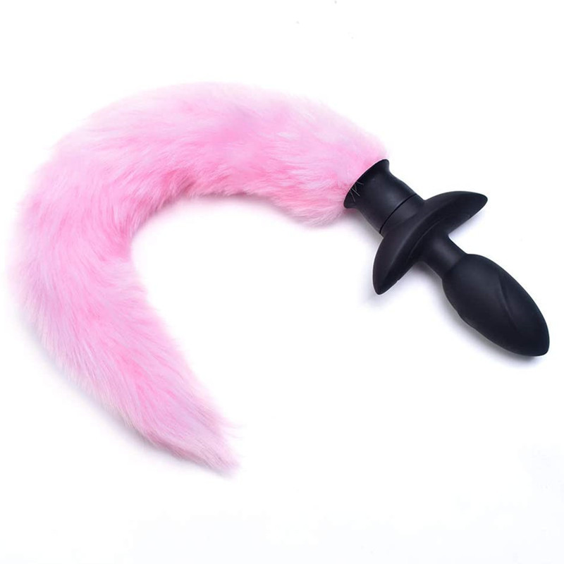 Remote Vibrating Foxy Butt Tail Silicone Anal Plug 
