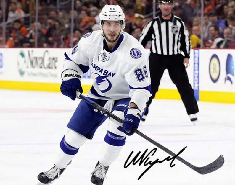 Nikita Kucherov Signed Photo Poster painting 8X10 rp Autographed Tampa Bay Lightning