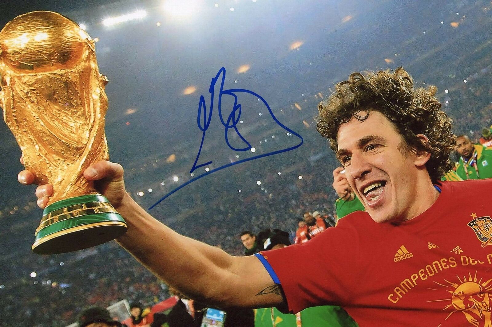 Carles Puyol SOCCER SPANISH NATIONAL TEAM autograph, In-Person signed Photo Poster painting