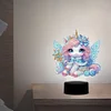 Unicorn Diamond Painting Night Light Diamond Art Lamp Home Decoration (C)