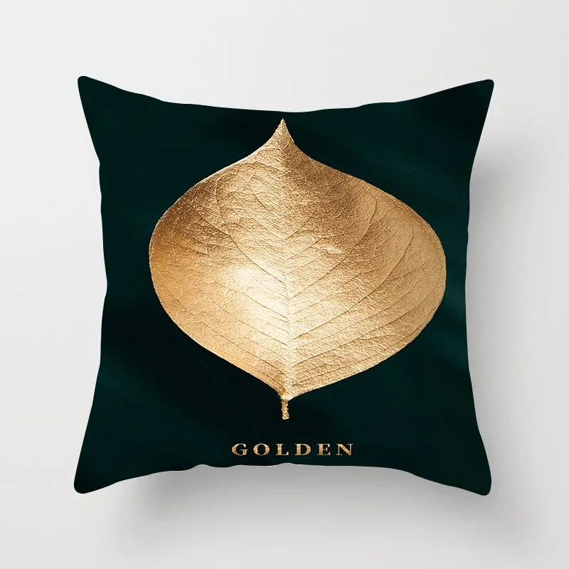 Nordic Geometric Series Peachskin Hugging Pillow Case Luxury Gold Decorative Cushion Cover Home Sofa Throw Pillowcase Home Decor