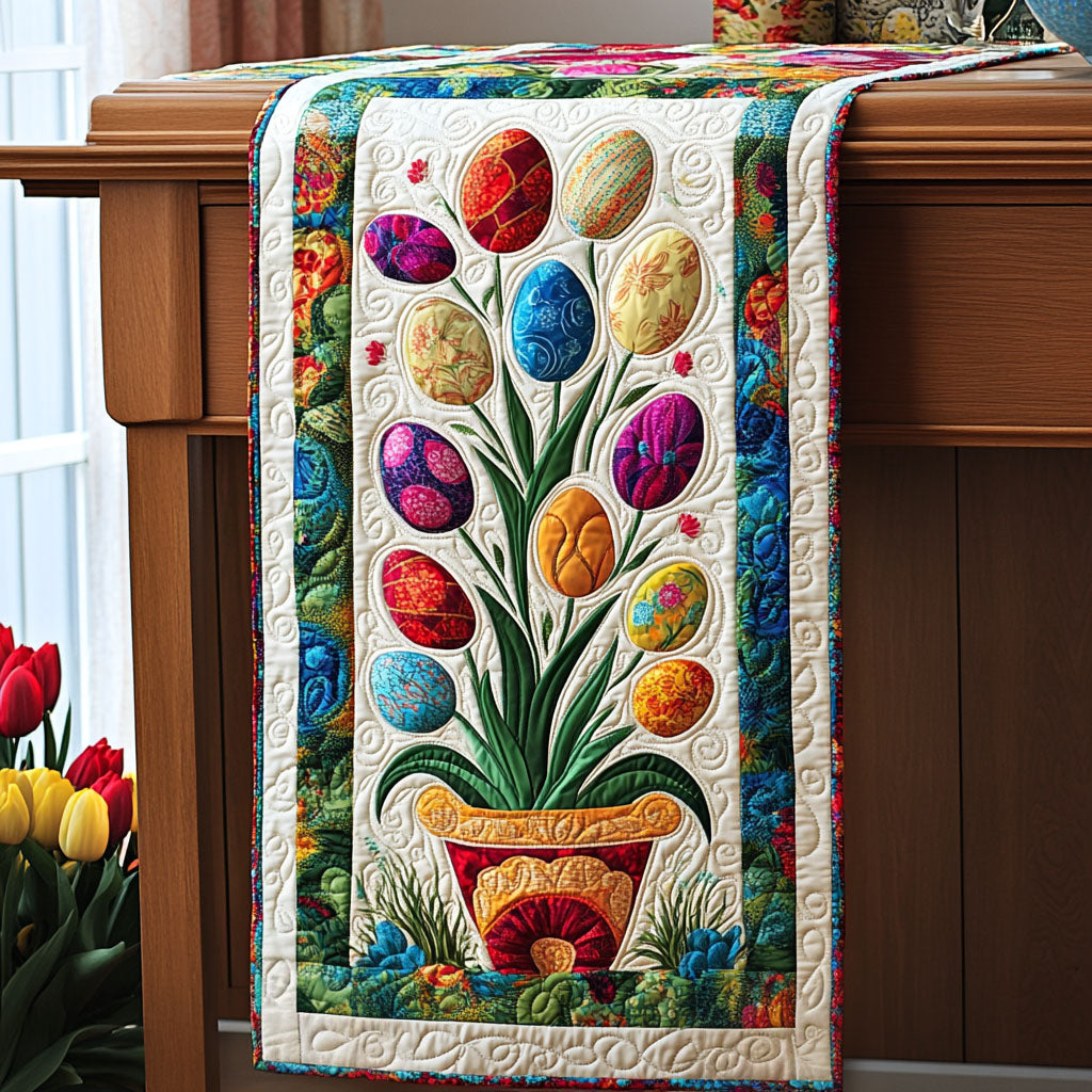 Golden Egg Magic Quilted Printed Table Runner NCU0PT4319