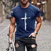 Mens Christian Cross T-shirt by Inlyline